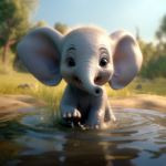 Sous le soleil avec Bébé Eléphant